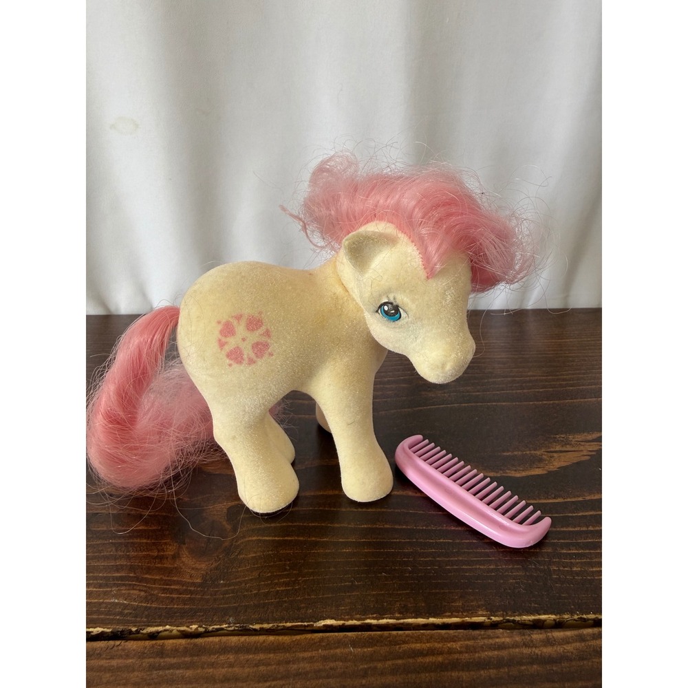 Vintage G1 My Little Pony So Soft Sundance Pink Flocked Hasbro 1980s‎ Toy